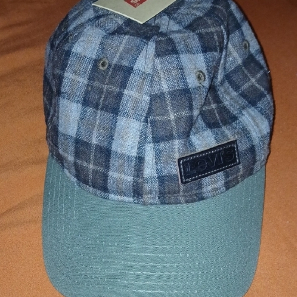 Levi's Brown and Green Plaid Hat